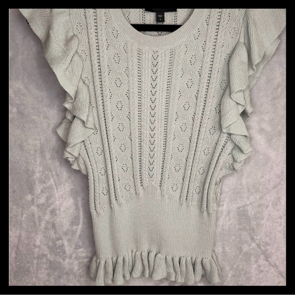 Express Women's Mint Soft Cable Knit Sweater